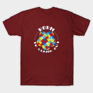 Born To Stand Out | Be Kind | love | accept | adapt | Autism Awareness T-shirt | para | flowers | autism mom   shirt | women’s shirt | Teacher| T-Shirt